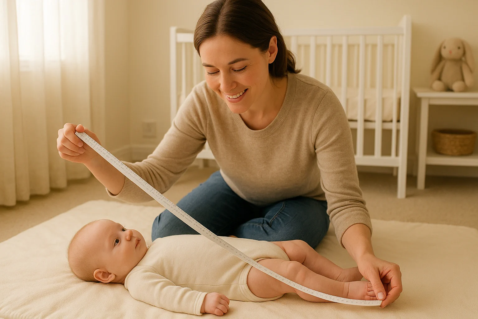 Chart from the infant growth chart calculator showing WHO weight and length curves, with your plotted point, percentile label, and a trend line for planning.