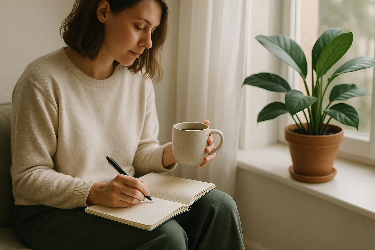 Phone-friendly depression calculator showing a PHQ-9 total score, color-coded severity bands, and a brief note on next steps so results are easy to understand.