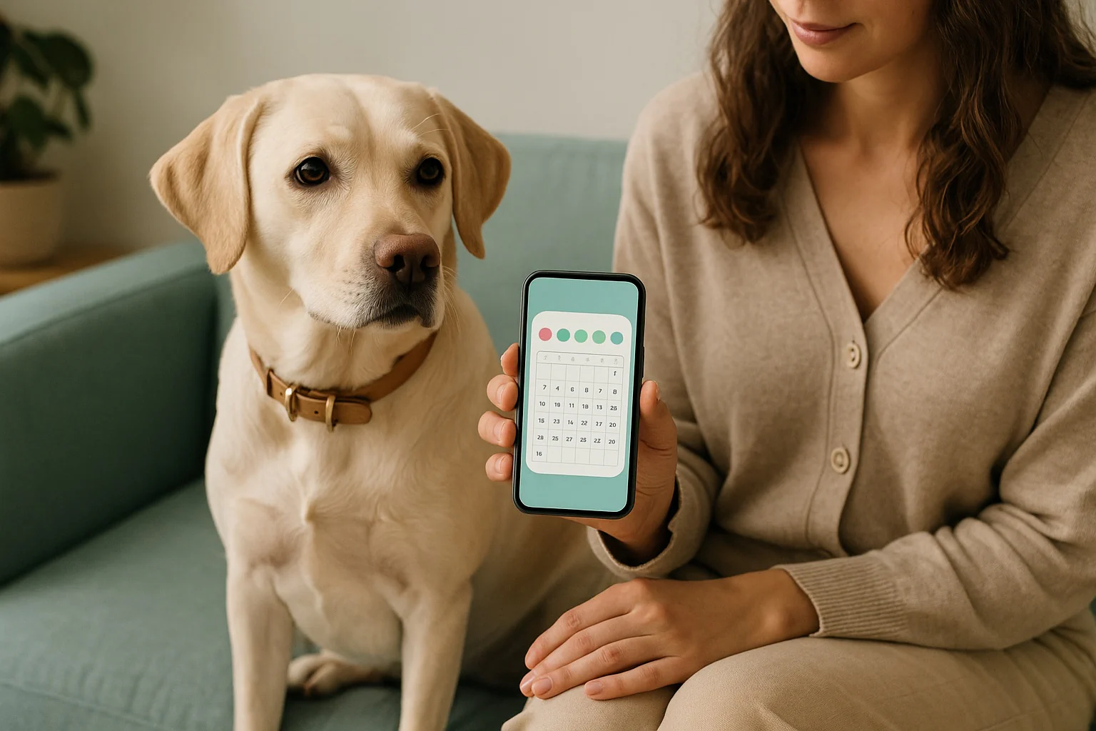 Dog heat cycle calculator timeline showing proestrus, estrus, and the fertile window, plus next heat dates and calendar reminders to plan responsibly.