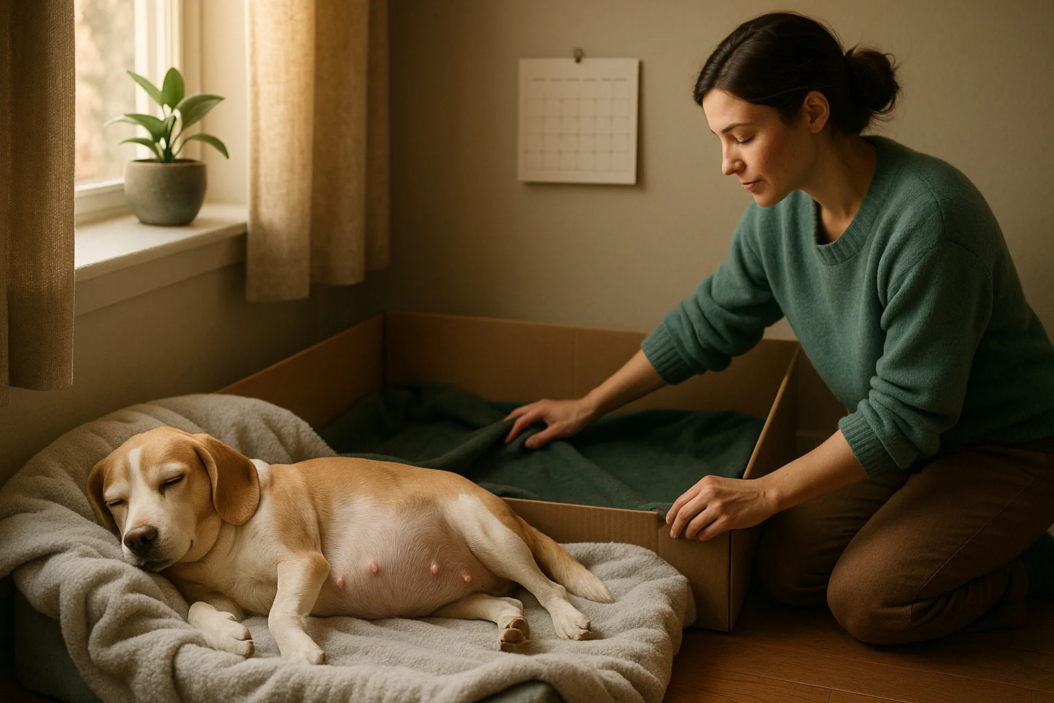 Dog pregnancy calculator with due date, gestation timeline, and reminders. Plan ultrasound/X‑ray timing and whelping prep with clear, mobile‑friendly tips.