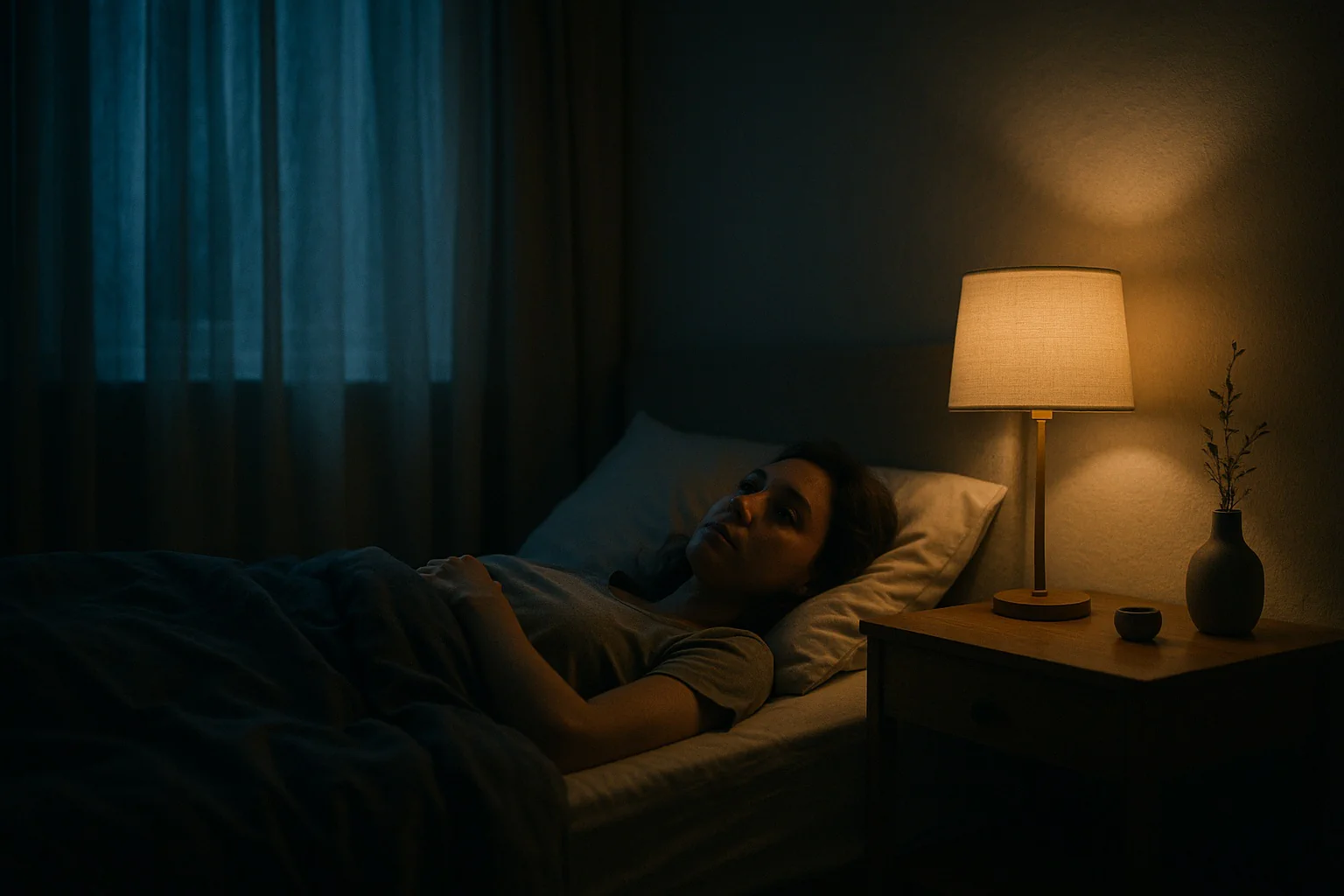 Clean view from the insomnia calculator with seven quick ISI questions, a total score and severity band, plus an actionable sleep hygiene checklist for tonight.