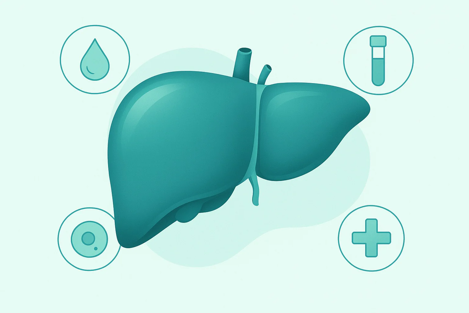 Mobile‑first liver function calculator with inputs for age, AST, ALT, platelets, and AST ULN. Shows instant AST/ALT, APRI, and FIB‑4 results in clear cards.