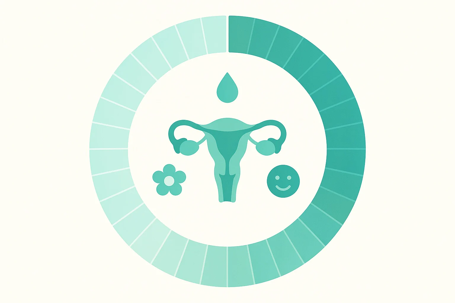 The luteal phase calculator display shows cycle length, phase‑length estimate, and irregular‑cycle options with a compact timeline for quick interpretation.