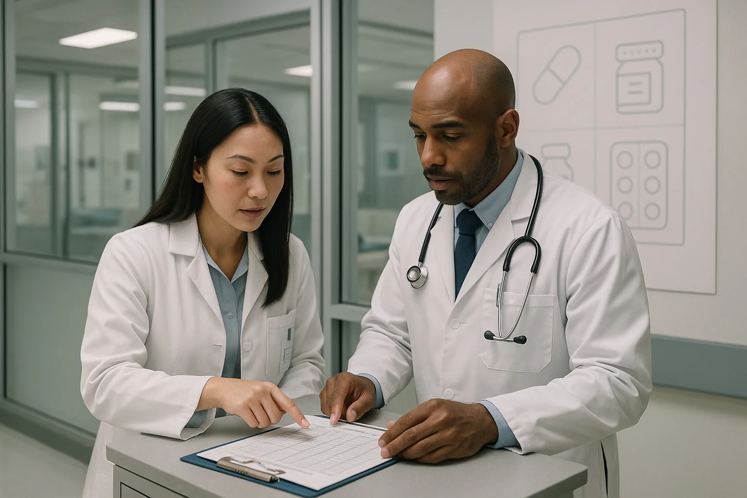 An on-screen morphine equivalent calculator with medication rows, dose and frequency inputs, per-drug MME, and a total MME with risk flags in a mobile layout.