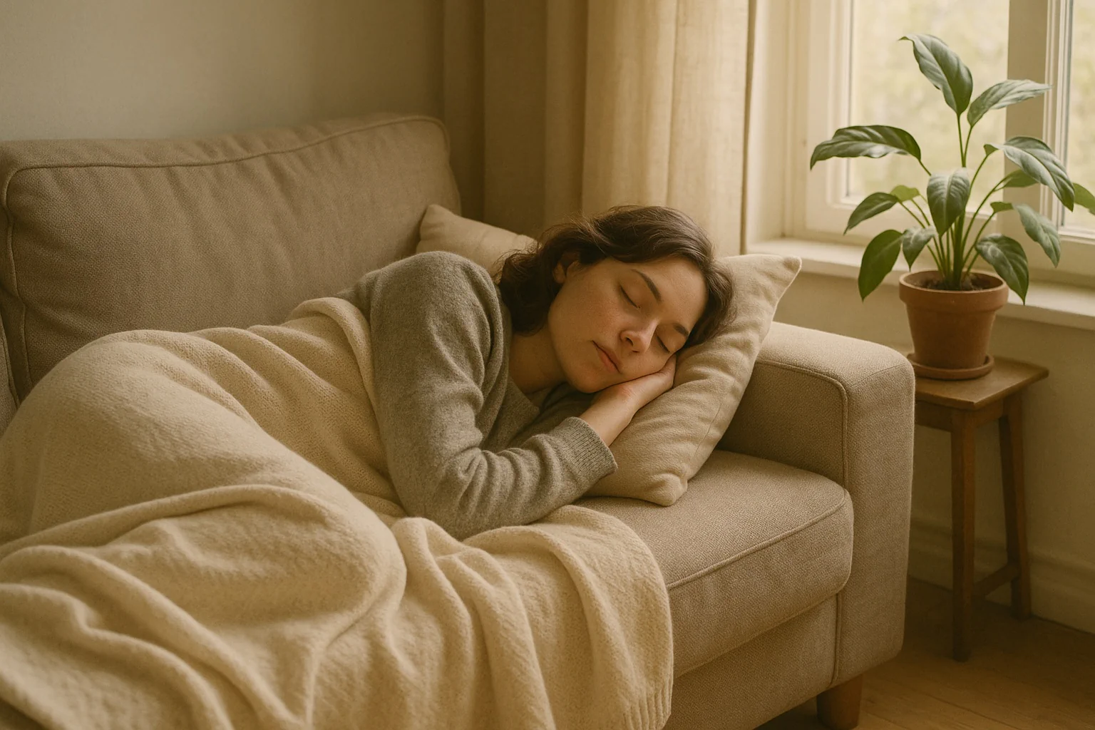 Nap calculator interface with power‑nap and full‑cycle presets, fall‑asleep buffer, and a gentle timer to reduce sleep inertia so you wake refreshed. Today.