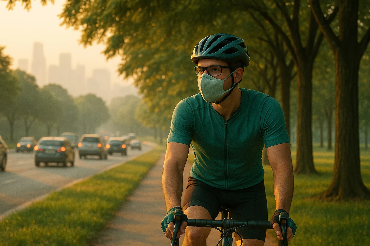 A pollution exposure calculator timeline showing indoor/outdoor periods and estimated dose. The pollution exposure calculator visualizes time‑weighted exposure.