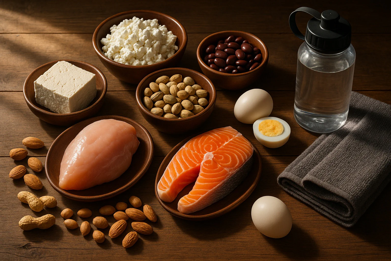 Use the protein intake for muscle gain calculator to set daily grams and per‑meal targets. Results adapt to your weight, meal count, and training level.