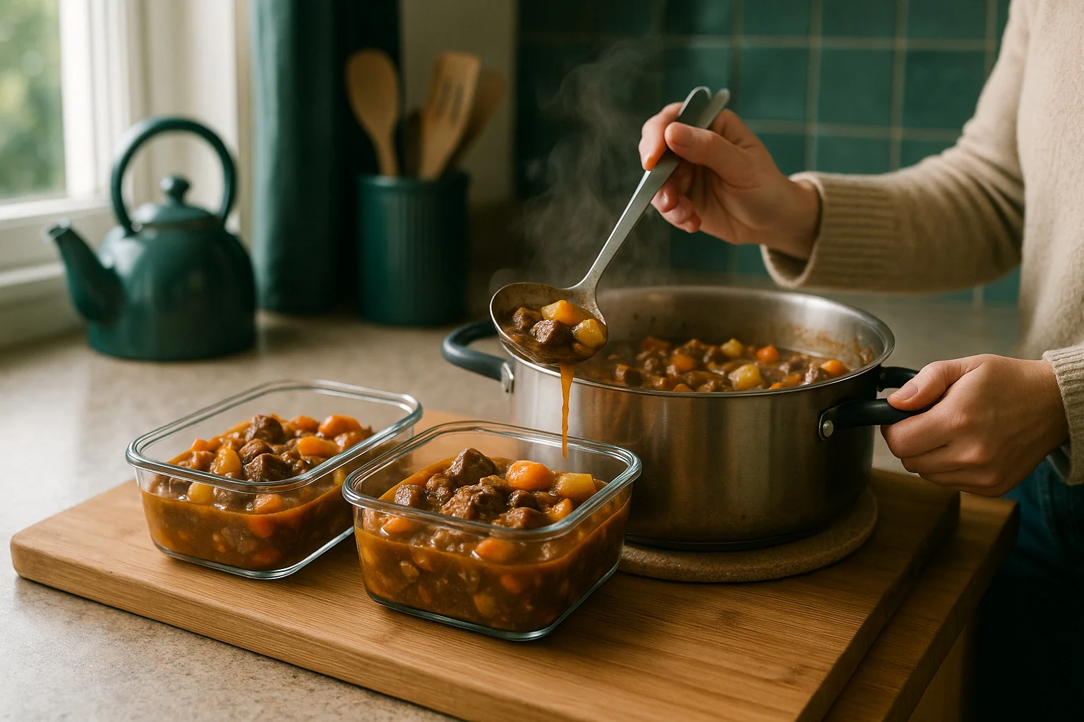 Recipe calorie calculator image: add ingredients by weight, set servings, and see total recipe calories and calories per serving. Simple, fast, and accurate.