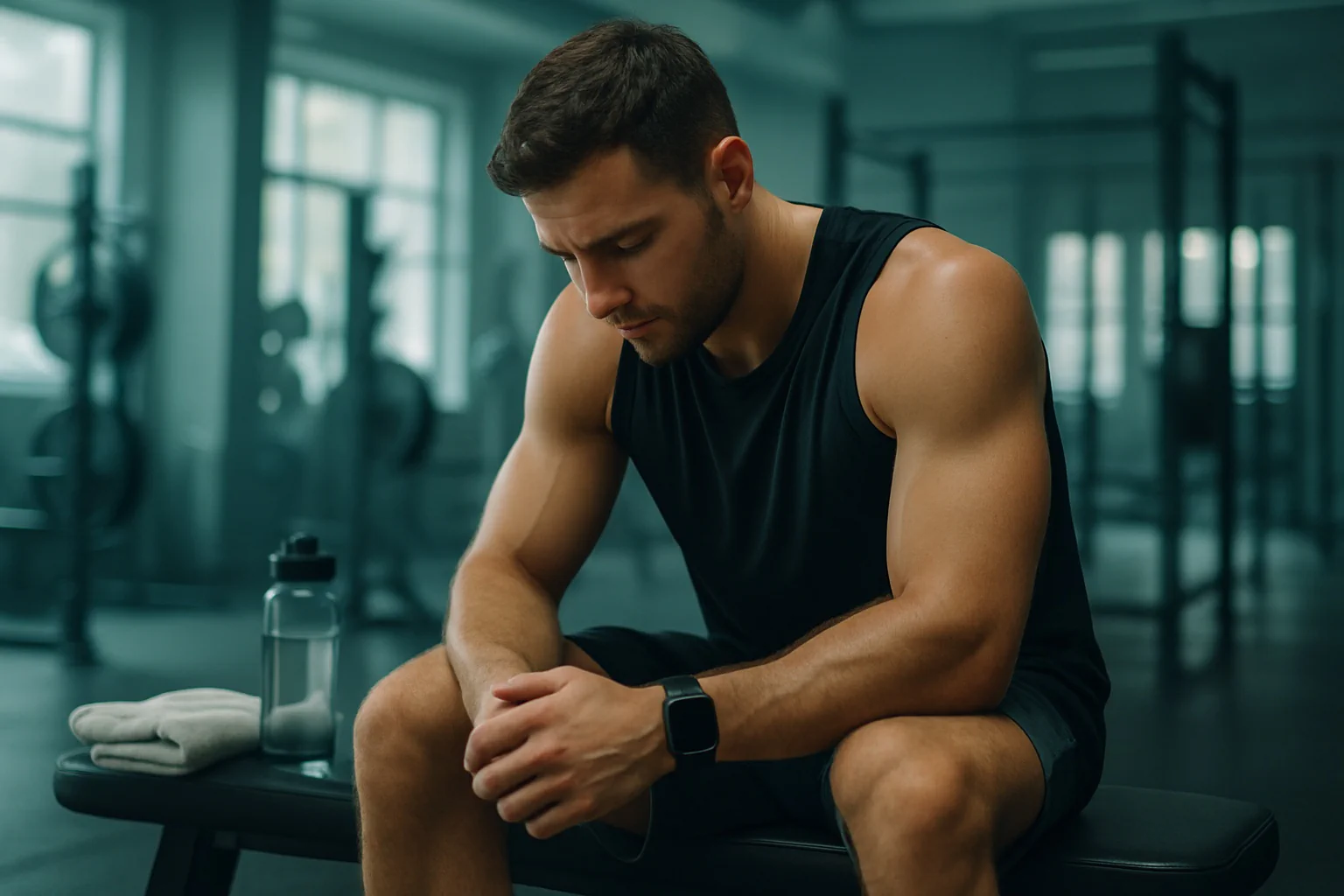 Rest time calculator image with goal‑based recovery for sets and intervals. Pick strength, hypertrophy, or endurance to match rest length and start the timer.