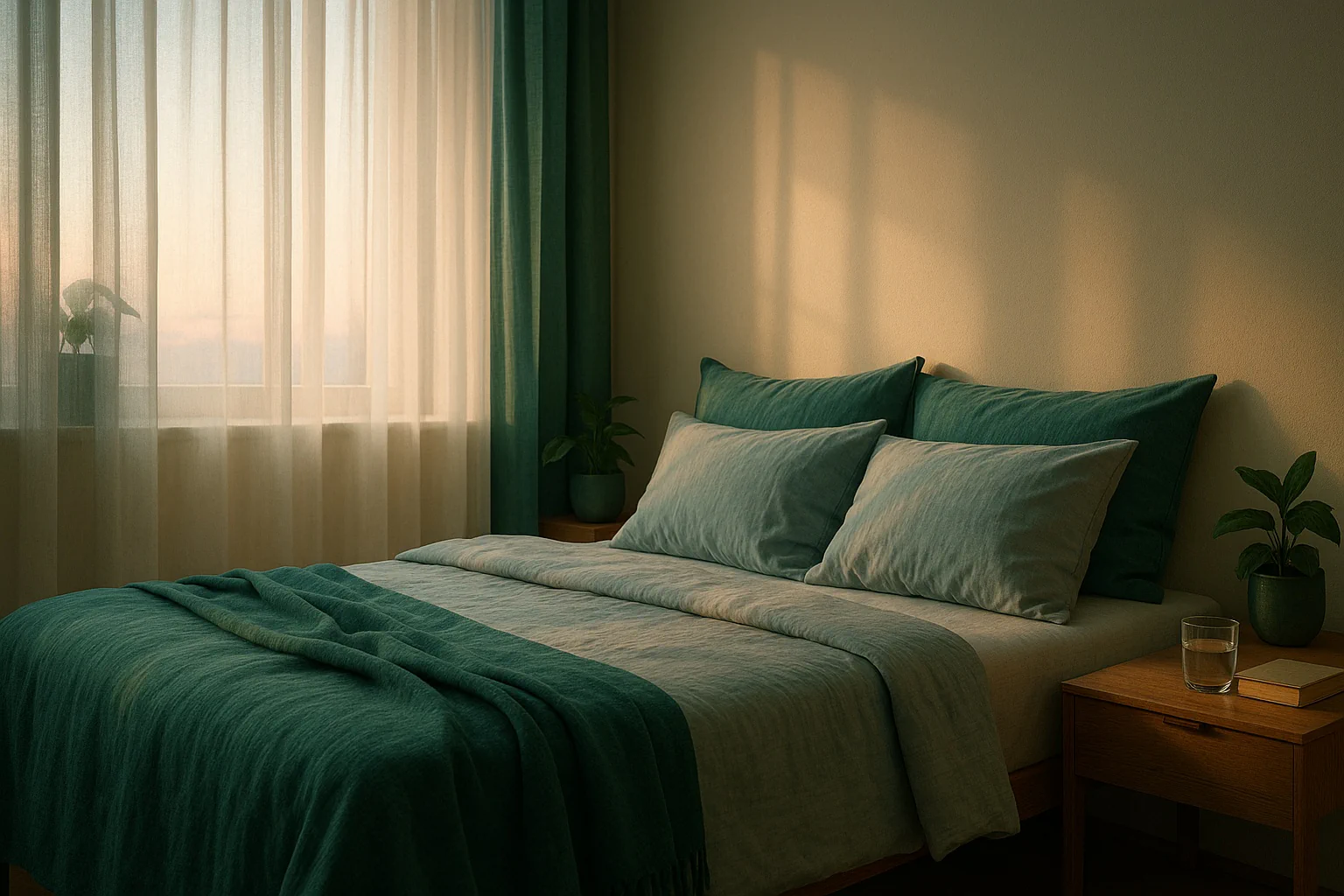 Clean sleep calculator showing best bedtimes and wake times from 90‑minute cycles with a 15‑minute fall‑asleep buffer, designed for simple mobile use.